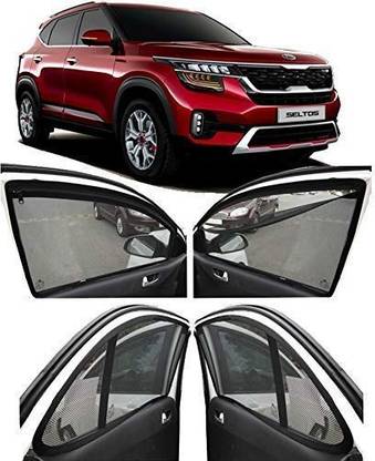 COVERWELL Magnetic Window Black Sun Shades for Kia Seltos Car Curtain