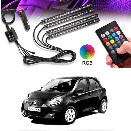 Atoray 4x 12 LED RGB Interior Atmosphere Floor & with Sound Active for Renault Pulse Car Fancy Lights