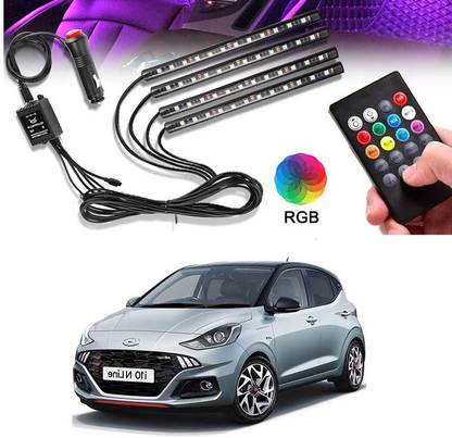 Atoray 4x12 LED RGB Interior Atmosphere Sound Active for Hyundai I10 N-LINE Car Fancy Lights