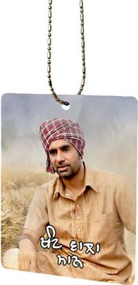 Gifty Villa Khant Wala Mann for Fan Of Babbu Mann Matte Finish Print Car Hanging Ornament Car Hanging Ornament