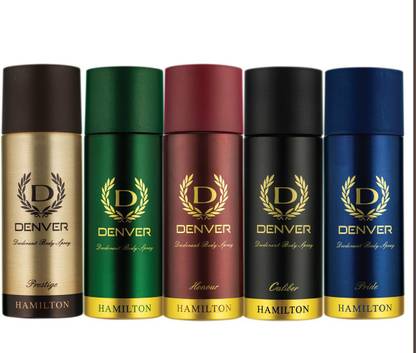 Denver Prestige, Hamilton, Honour, Caliber & Pride Deo 165 Ml कॉम्बो सेट