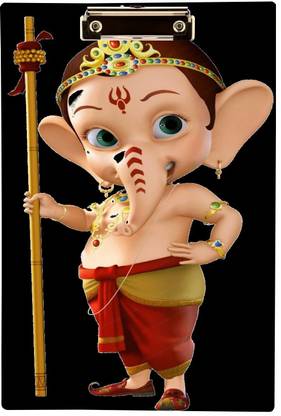ANSHIKASTYLE baal ganesha design exam pad