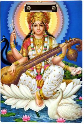 ANSHIKASTYLE sarswati hindu god design exam pad