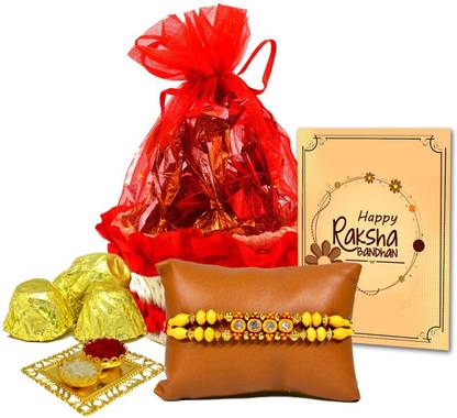 Midiron Rakhi Chocolate Gift for Brother / Bhaiya / Bhai | Rakshabandhan Gift-IZ2229-1 Paper, Plastic Gift Box
