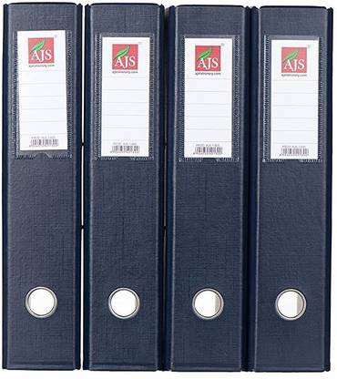 Greeshma PVC AJS Office PVC Lever Arch Clip Box File | FS | Pack of 4