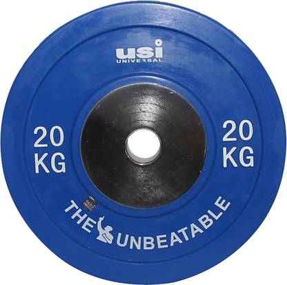 usi 40 kg Bumper Plates, Weight Plates, 20Kg BPHC 51mm Bumper Weight Plates (With Hub) Home Gym Combo