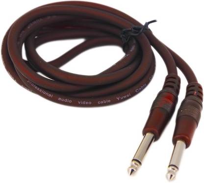 DawnRays 1/4 Inch to 1/4 Inch Guitar Audio Instrument Cable for Bass/Electric Guitar Double Angled TRS Patch Cable