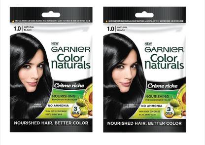 GARNIER Color Natural 30ml Pouch (Pack of 2) , 1.0 Natural Black