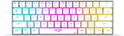Ant Esports MK 1500 Mini / 60% Pro RGB, Type-C Charging, 1000 mAh battery, Membrane Wireless Tenkeyless Gaming Keyboard Compatible with Desktop, Laptop, Mac Easy to Use,Plug and Play,Quick, Comfy Durable body