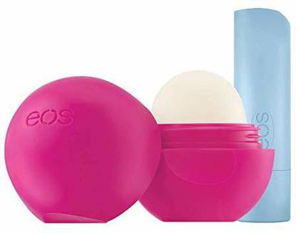 eos Tropical Escape Stick and Sphere Lip Balm Set | Wildberry and Mango Melon | Cream