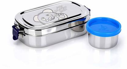 FALCON Recta Steel Munchy-825ml STAINLESS STEEL LUNCH BOX 2 Containers Lunch Box