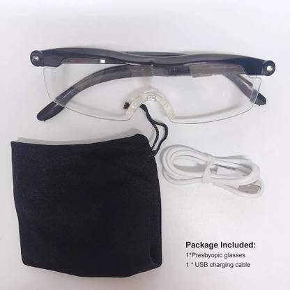 jpdsrn Rechargeable Magnifier Glasses with LED Light yes Magnifying Lens Glass with LED light not rechargeable