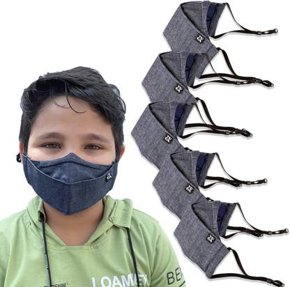 YUGA YGA-KID-S-S5-DN Reusable, Washable Cloth Mask With Melt Blown Fabric Layer