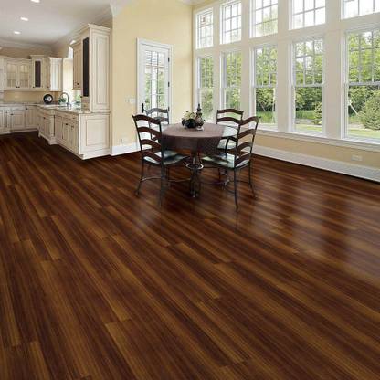 AYATRIO 91.44 cm Luxury Vinyl Plank 6x36 Inch,1Pcs Planks 1.5 sqft, pvc Detroit Walnut Self Adhesive Sticker