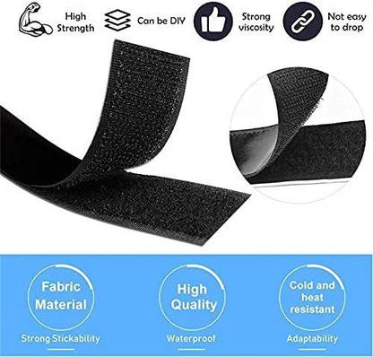 Classic Mosquito Net 25MMX 5.5 Metre Self Adhesive Hook and Loop Fastener Tape Roll Stick-on Velcro