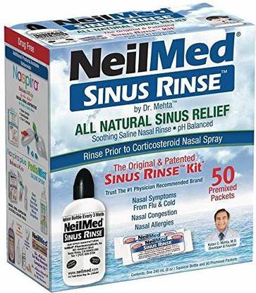 neilmed Sinus Rinse Complete Kit (3-Pack) Manual Nasal Aspirator