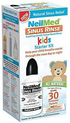 neilmed Sinus Rinse Pediatric Starter Kit, 30 Count Manual Nasal Aspirator