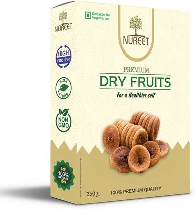 Nureet Crunchy Figs | Anjeer Nuts | Nutritious Delicious | Dry Fruits Figs Nuts(250 g) Figs