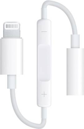 ENMORA White Lightning To Headphone Jack Adapter Model Mh020 (Android, iOS) Y37 Phone Converter