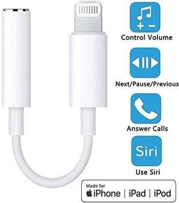 IMMUTABLE White Lightning Headphone Jack Adapter Connector Music Control J63 Phone Converter