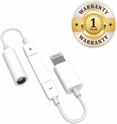 ENMORA White Lightning To Headphone Jack Adapter Model Mh020 (Android, iOS) Y40 Phone Converter