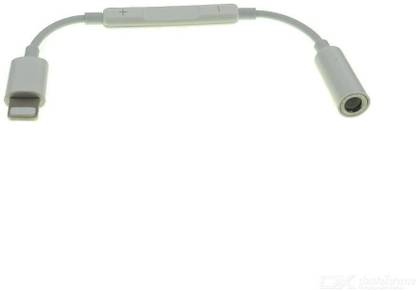 IMMUTABLE White Lightning To Headphone Jack Adapter Model Mh020 (Android, iOS) Y38 Phone Converter