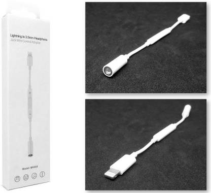 ENMORA White Lightning To Headphone Jack Adapter Model Mh020 (Android, iOS) Y48 Phone Converter