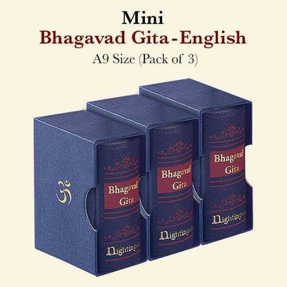 Mini Bhagavad Gita English– A9 Size (Pack Of 3)