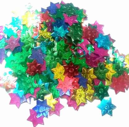 CHL ROAR PLASTIC SEQUINS/SITARA FOR EMBROIDERIES AND ART WORK. IK N 10MM,MULTICOLOUR Multi Sequins