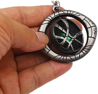 webtechnology Marvel Avengers Doctor Strange Silver Rotating Shield Eye of Agamotto Key Chain