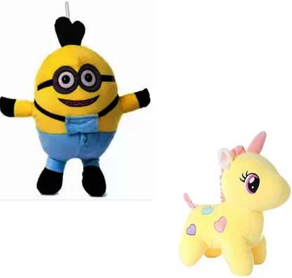 KPN Combo pack of Minion and Yellow unicorn  - 30 cm