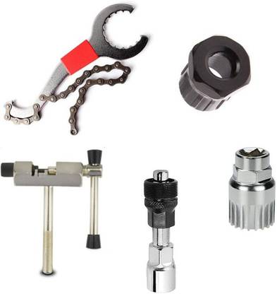 FASTPED Bicycle Cassette Removal Tool Set Bike Chain Whip Tool Bike Sprocket Remover Cycling Tools
