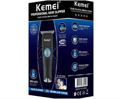 Kemei KM-3900B Trimmer 8640 min  Runtime 3 Length Settings