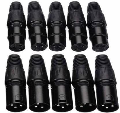 WON XLR 3 Pin Male to Female Connector Microphone Audio Plug Connectors for Speaker Audio Microphone Mic Cable (5 Pairs) Wire Connector