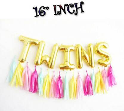 gorgeous moment Solid Twins Balloons Oh Babies Double the Love Party Decor Script -a4 Balloon