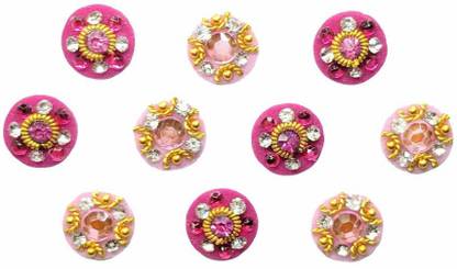 Comet Busters Beautiful Traditional Pink Round Bindi For Women (9 mm) (BV175) Forehead Pink Bindis