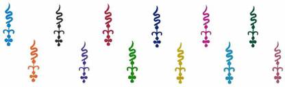 Comet Busters Fancy Traditional Multicolor Bindi (BV224) Forehead Multicolor Bindis