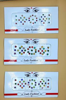 YOUNGMONK Round Bindis Forehead Multicolor Bindis