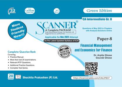 Scanner CA Intermediate Group-II Paper-8 Financial Management and Economics for Finance