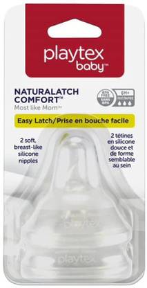 Playtex Natural Latch Nipple, 2-Count Fast Flow Nipple
