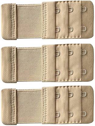 Zepham Bra Hook Extender-2 Hook - 3 Eye (With Extra Elastic) Increase Band Length Hook Extender