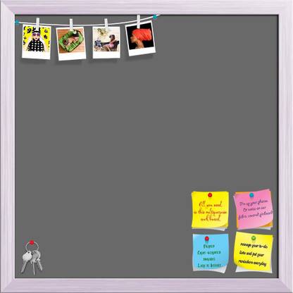 Artzfolio Greys Dim Gray Colour Notice Pin Board Soft Board with Push Pins Cork Bulletin Board