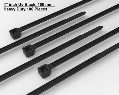 Shivansh Technology Nylon UV stabilized Black Cable Tie Size 100 x 2.5 mm Nylon Standard Cable Tie
