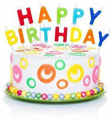 Lighter House Happy Birthday Letter Design Cake Candles (01 Pack) Candle