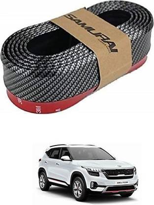 APICAL Car Carbon Fiber Front Bumper Lip Strip For SELTOS Car Beading Roll For Window, Bumper