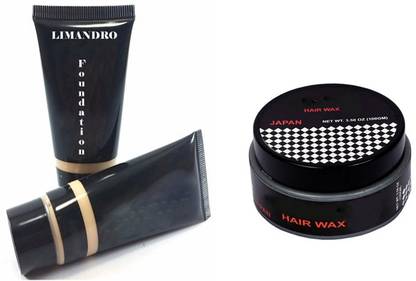 Limandro Hair Wax and Makeup Foundation Cream Pack of 2