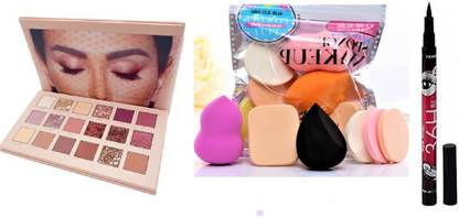 klaty Eyeshadow with set of 6in1 puff with Eyeliner