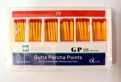pyrax Dental Gutta Percha Point Red (25#-6%) Dental Elevator