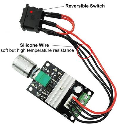 electrolight 3A PWM Motor Speed Controller DC 6V-28V Forward Reverse Switch Output Power 80W Motor Control Electronic Hobby Kit