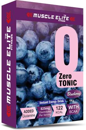 MUSCLE ELITE FITNESS Zero Tonic Instant Energy Drink Workout Electrolyte Energy Drink BCAA Blueberry Energy Drink